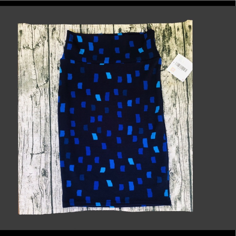 Lularoe Cassie Skirt NEW WITH TAGS Sz XS BLue